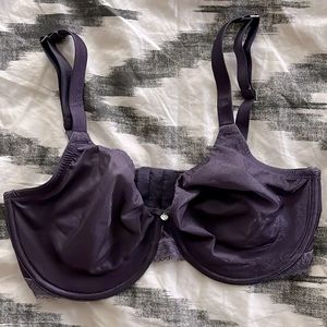 Purple Satin Bra